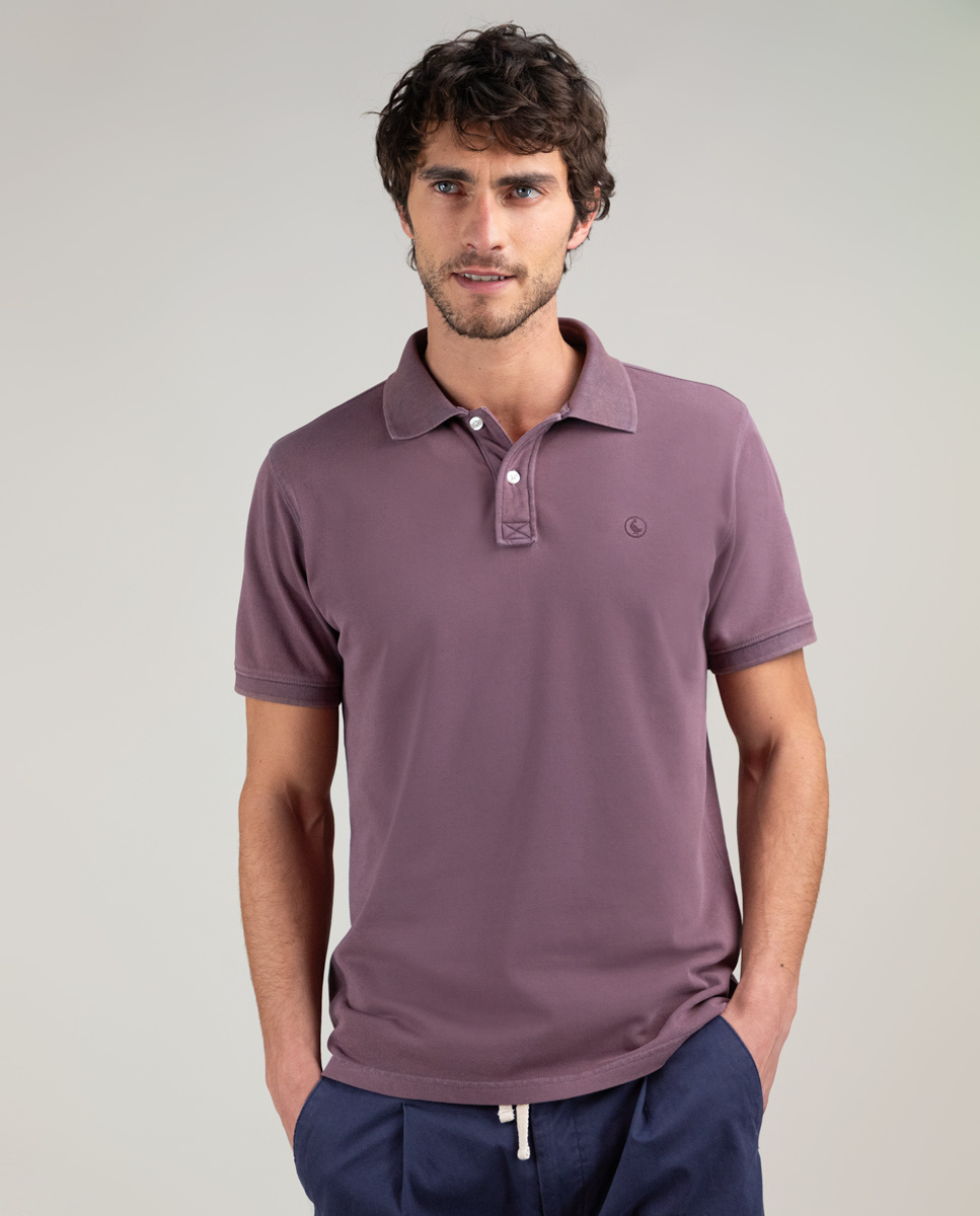 Polo Piqué Pigment Dyed Berenjena