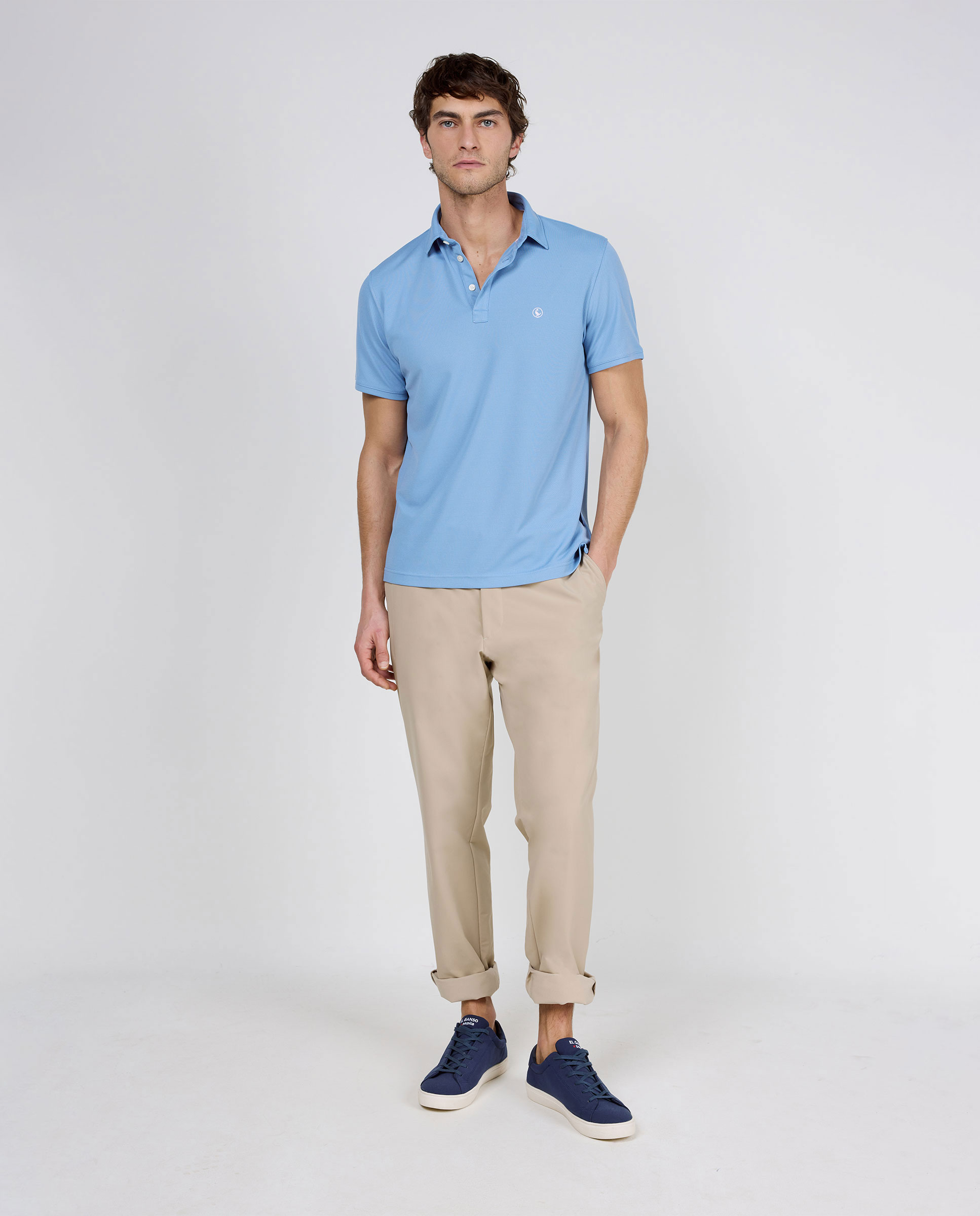 Polo Manga Corta Sepiia Azul