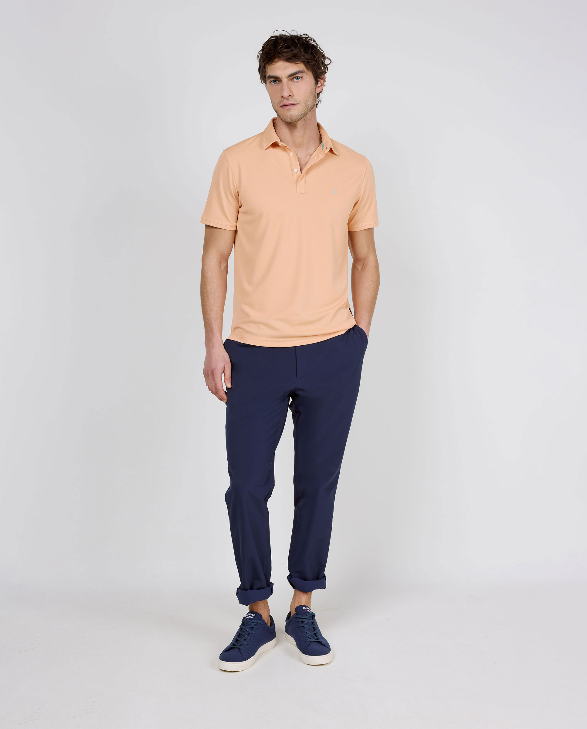 Polo Manga Corta Sepiia Naranja