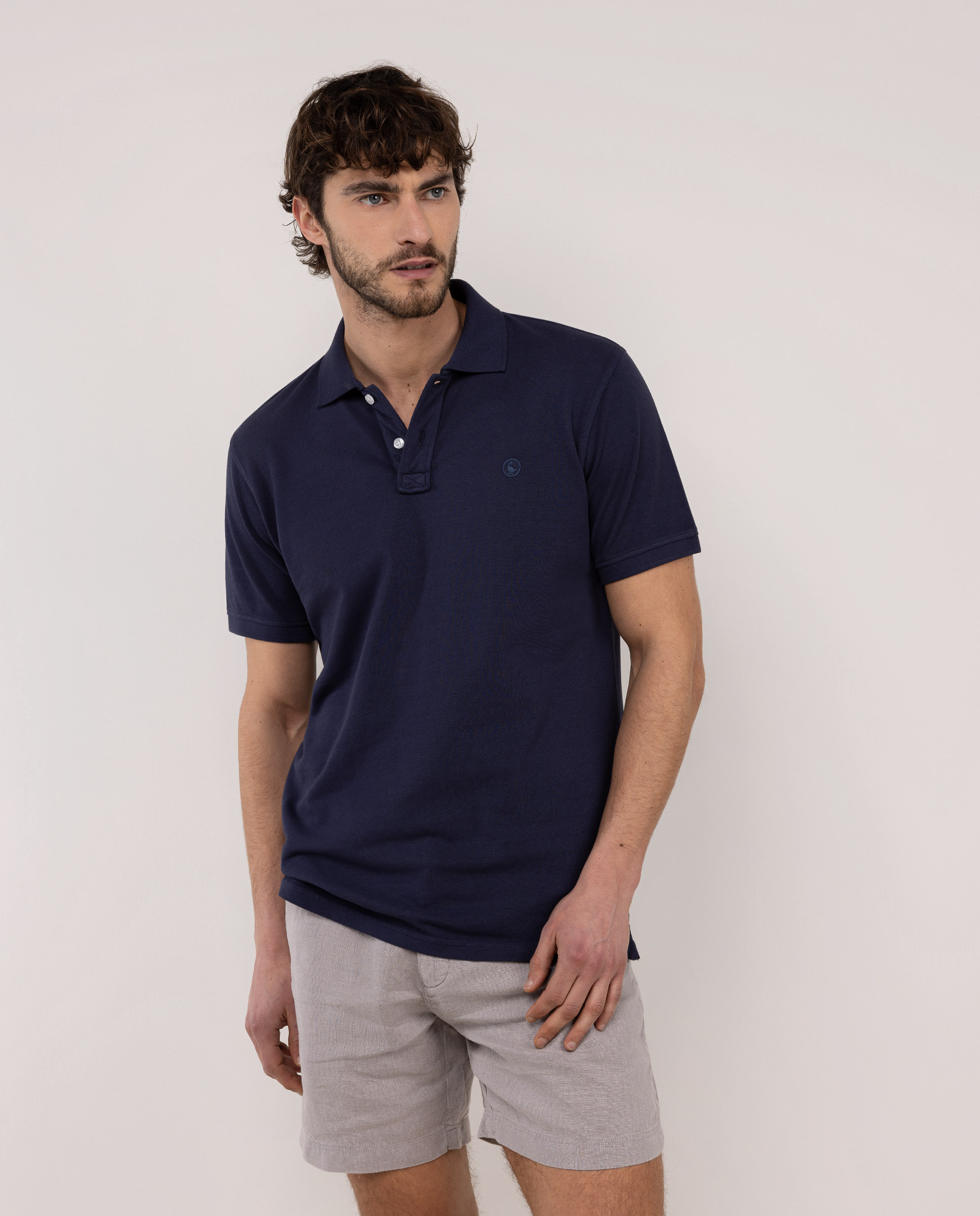 Polo Piqué Garment Dyed Navy