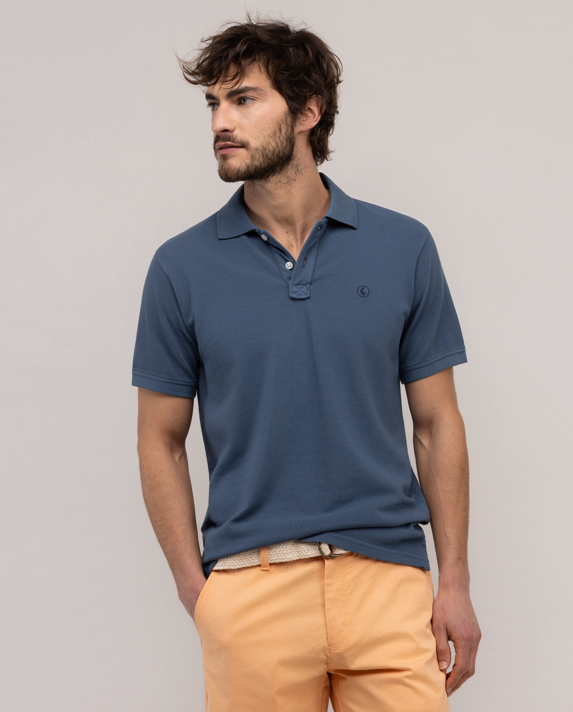 Polo Piqué Garment Dyed Petrol