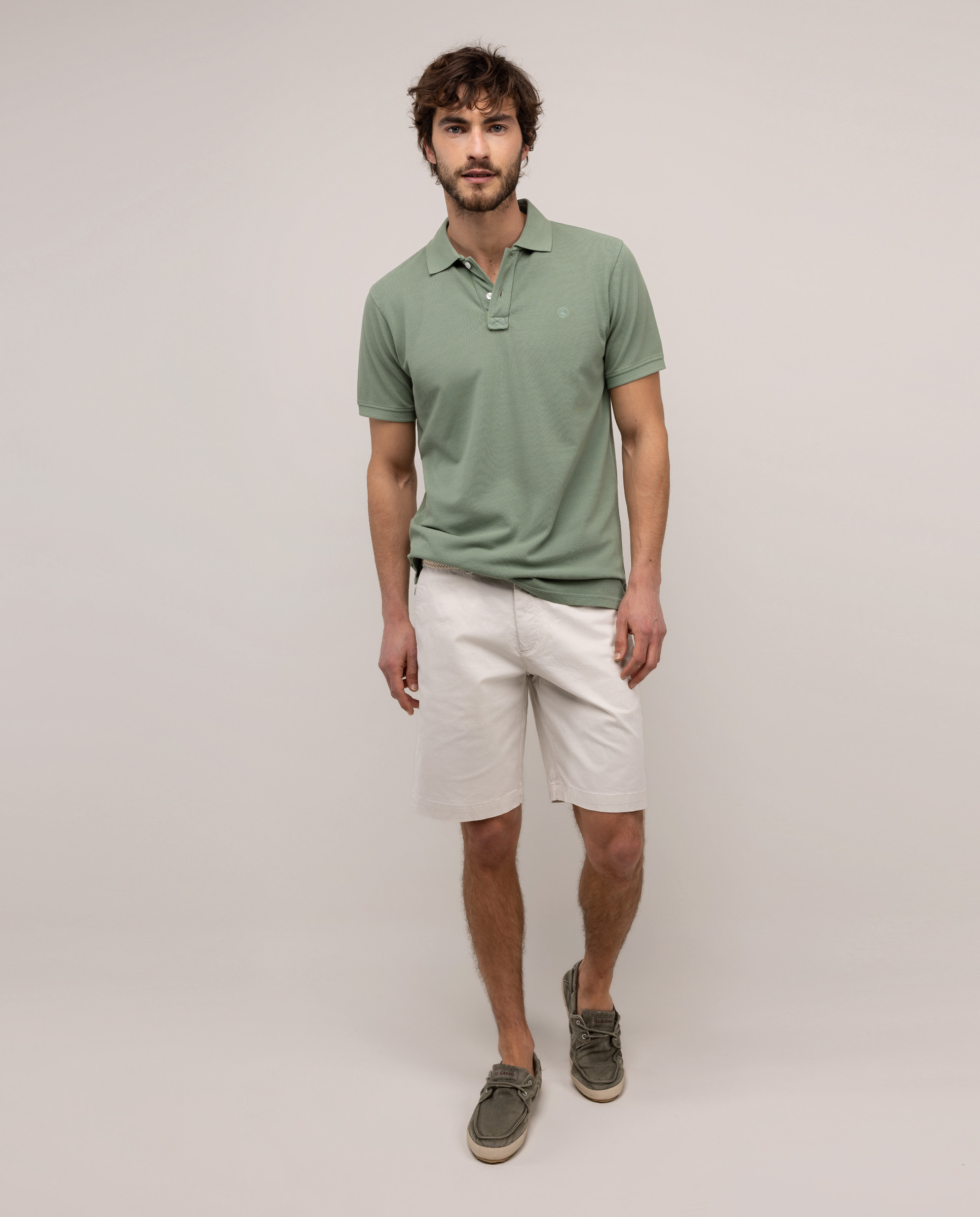 Polo Piqué Garment Dyed Green