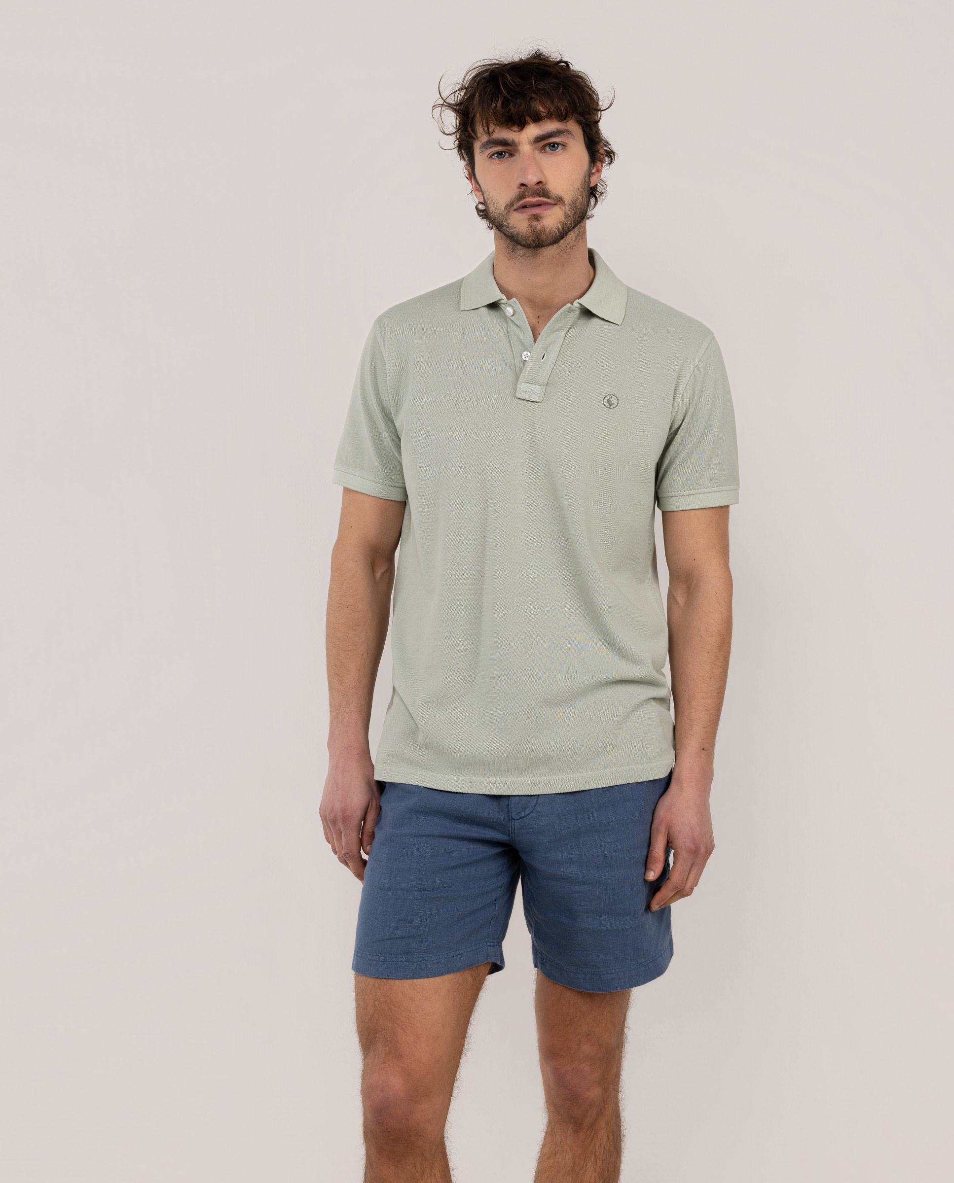 Light Green Piqué Polo Shirt