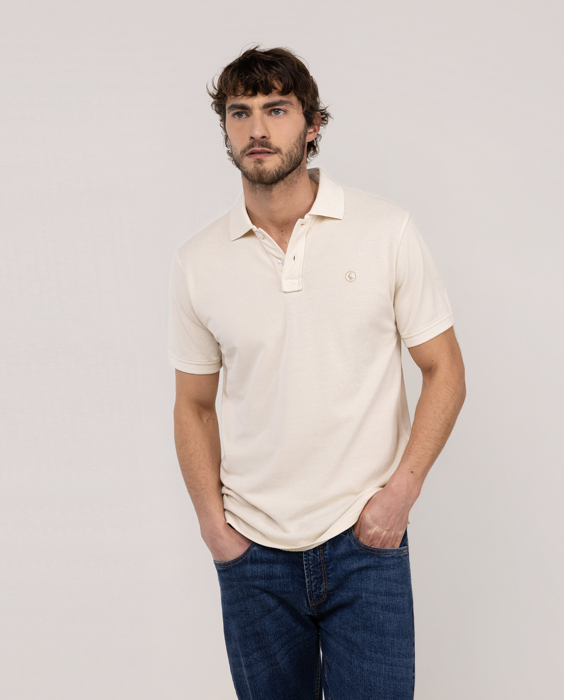 Polo Piqué Garment Dyed Crudo