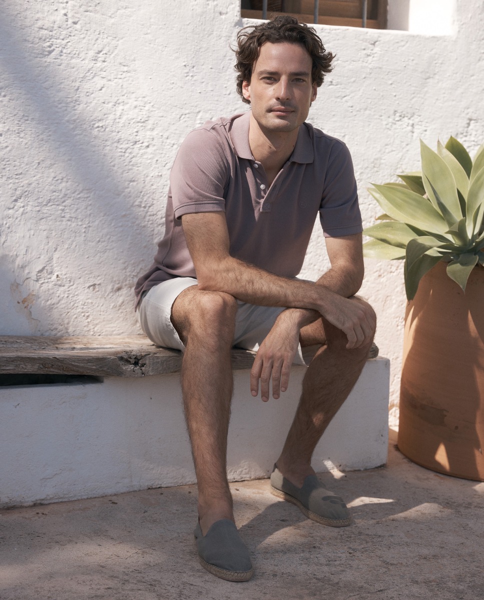 Piqué Polo Shirt, Garment Dyed Aubergine
