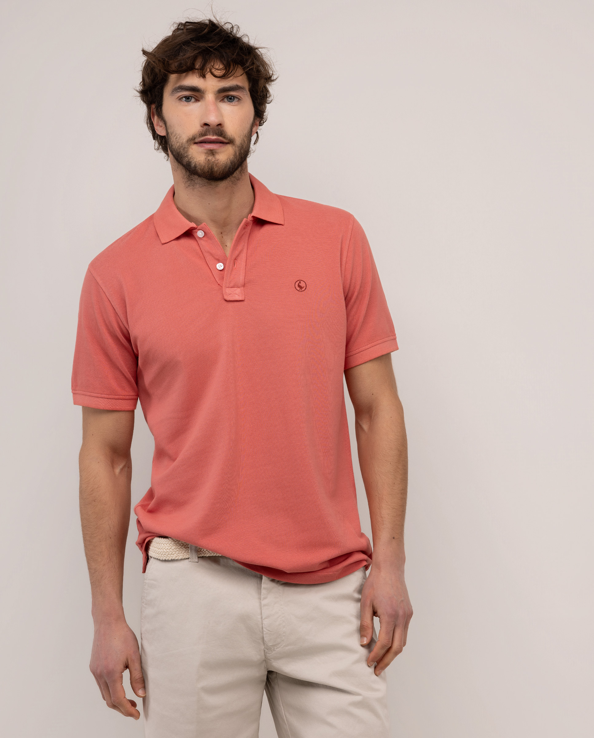 Polo Piqué Garment Dyed Red