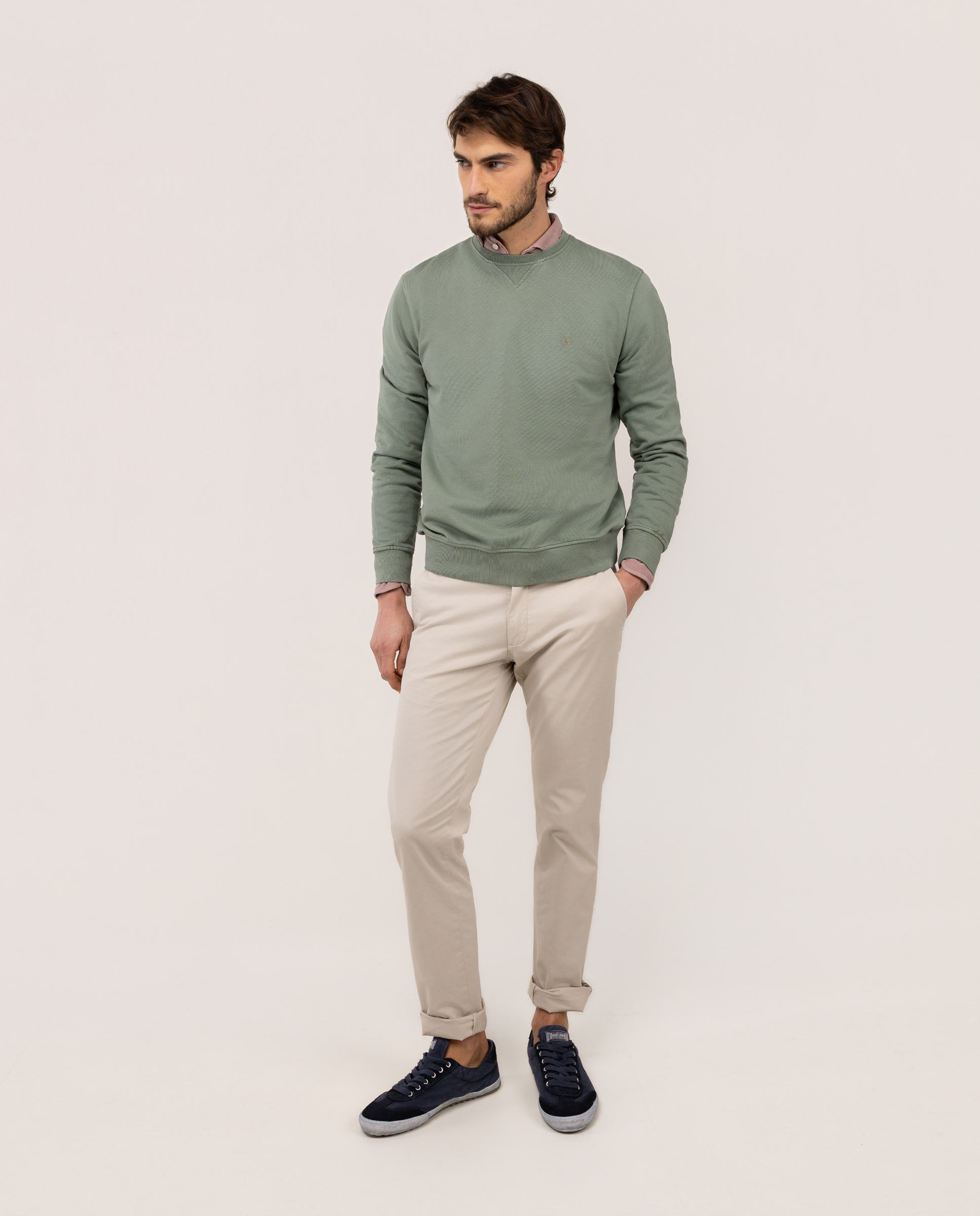 Sudadera Cuello Caja Verde