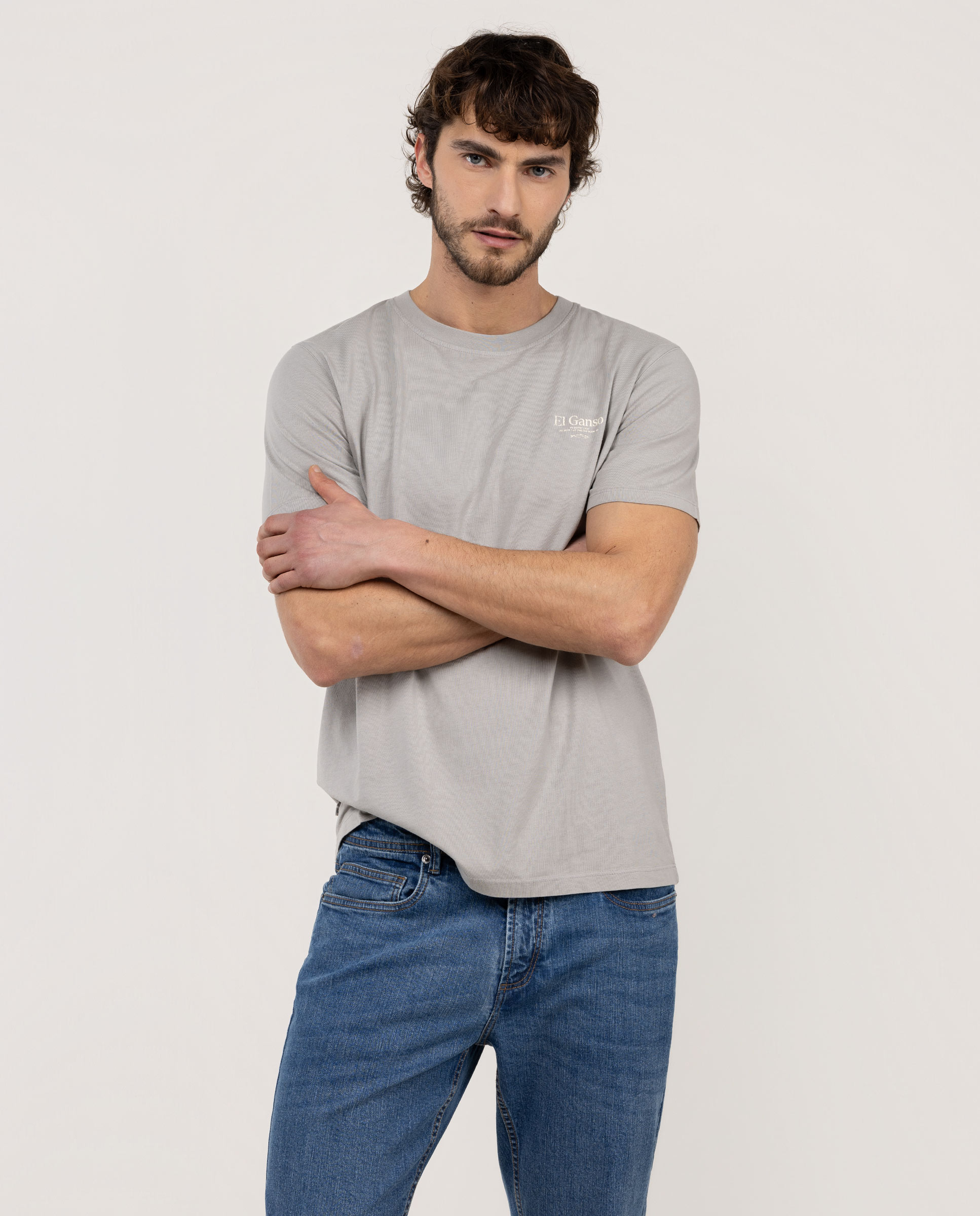 Camiseta Peces Gris