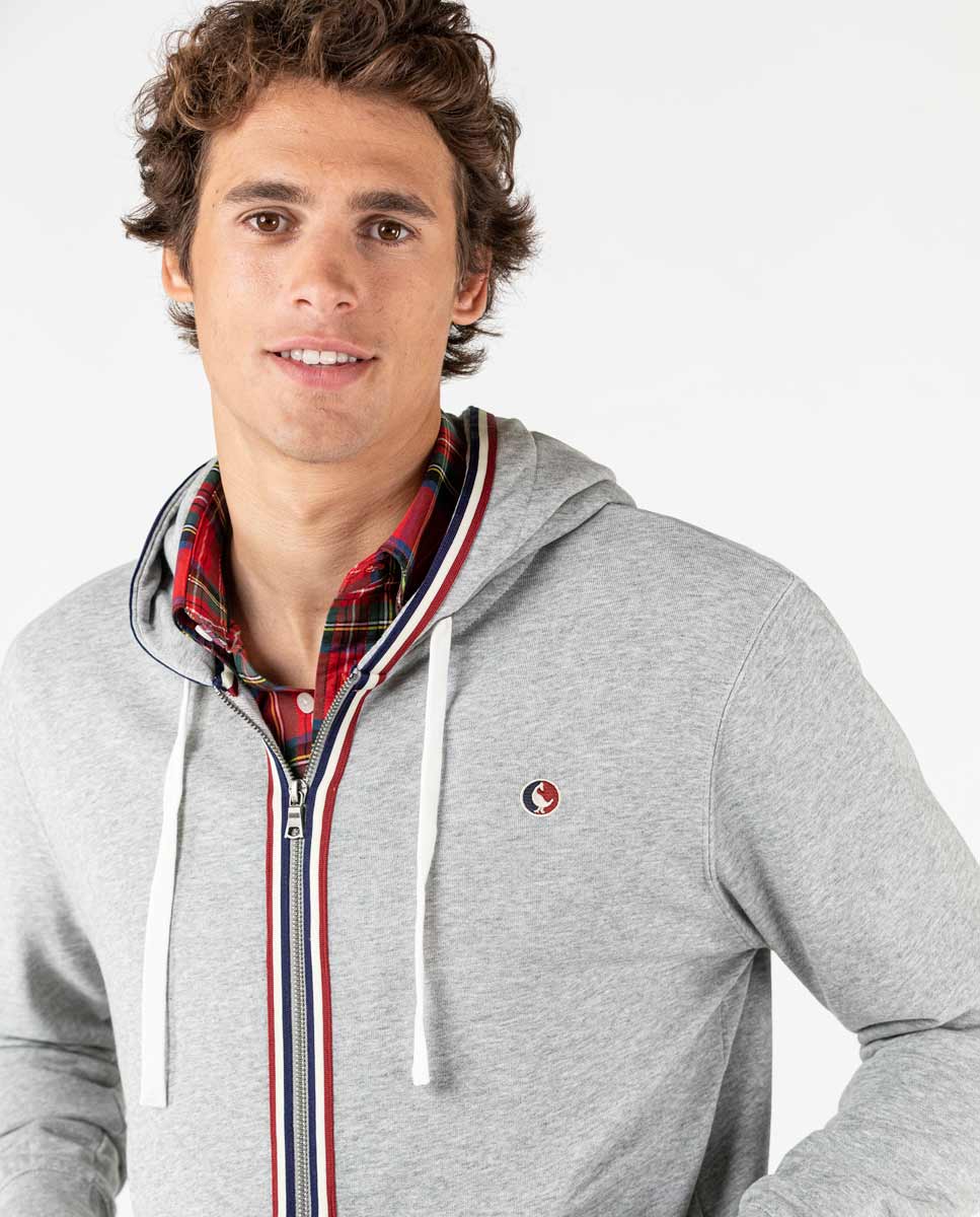 Canguro Zipper Gris Melange