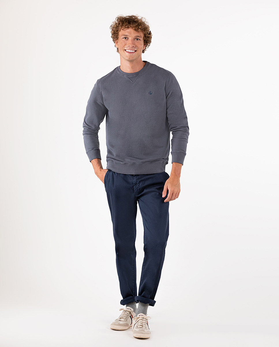 Grey Crew Neck Sweatshirt