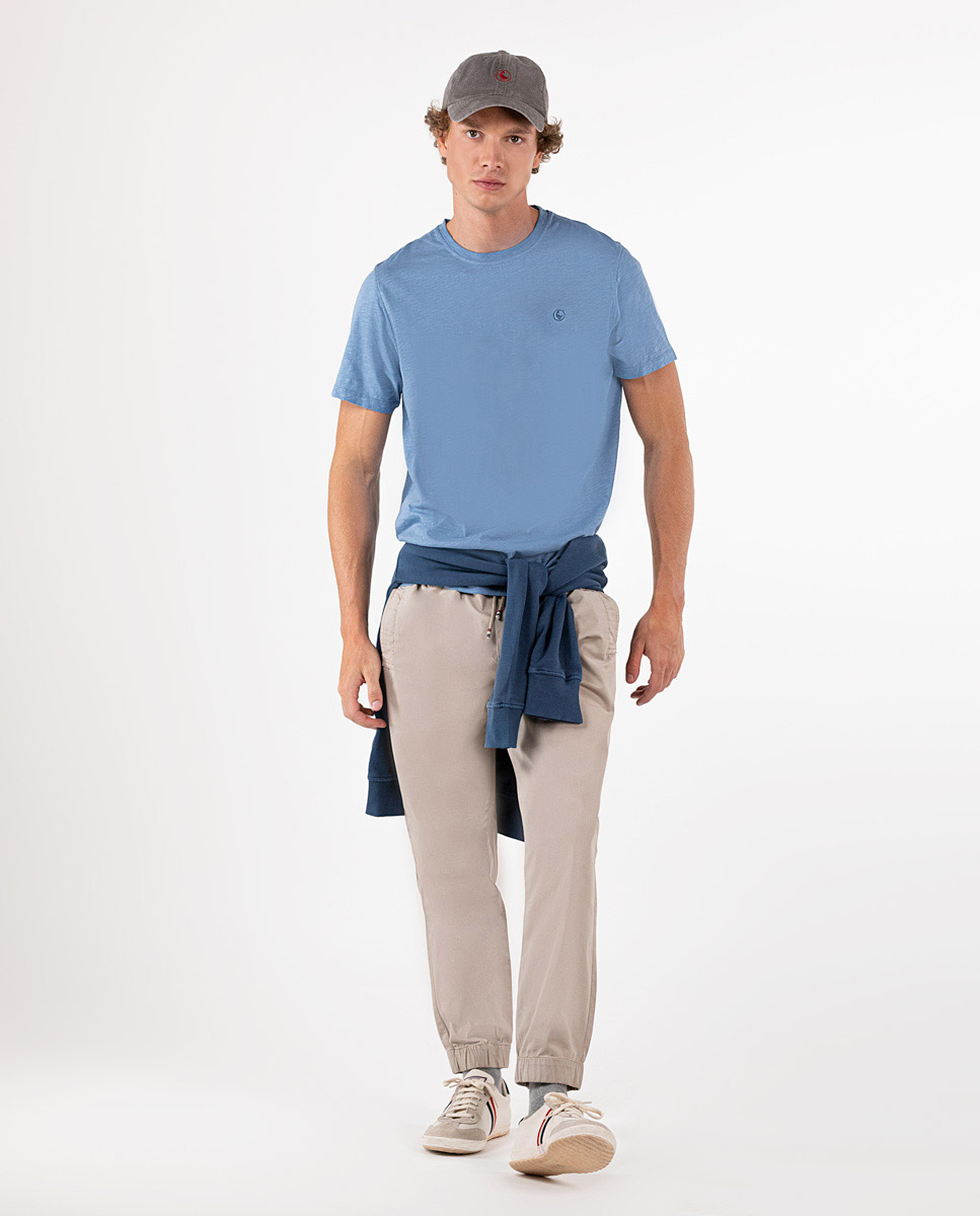 Blue Crew Neck T-Shirt