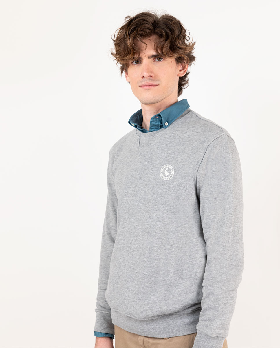 Grey Sweatshirt W Crew Neck