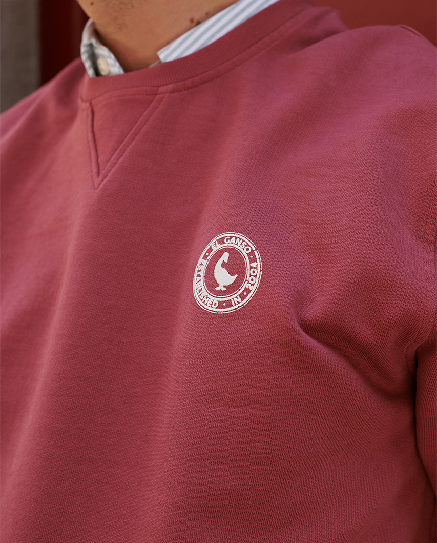 Sudadera Cuello Caja Granate