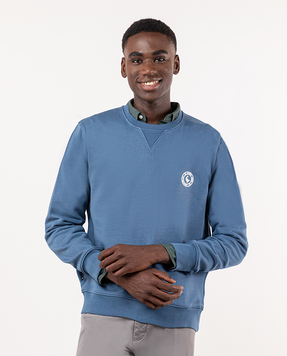Sudadera Cuello Caja Azul