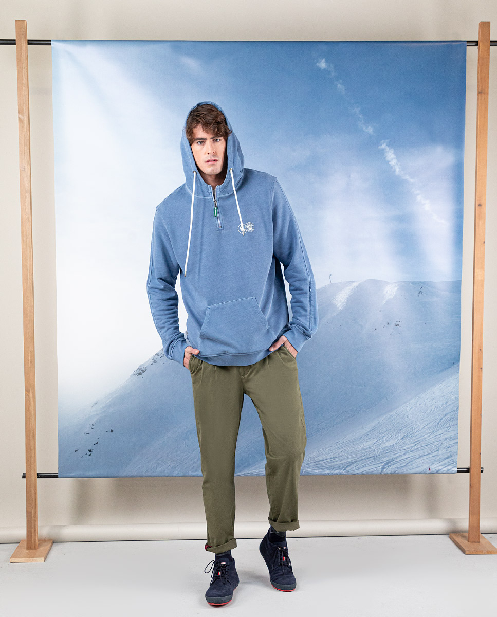 Sudadera Capucha Marchica Azul
