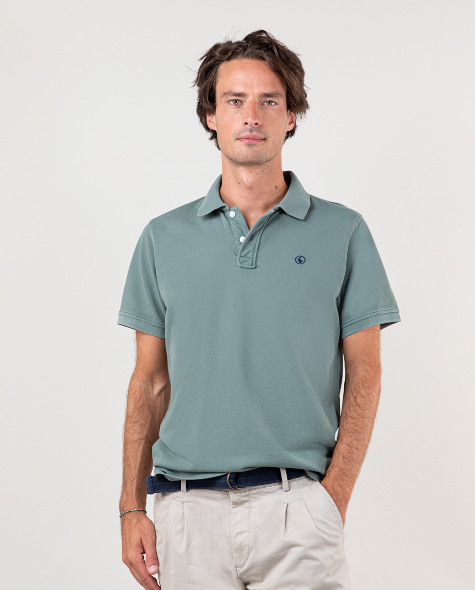 Polo Piqué Garment Dyed Verde