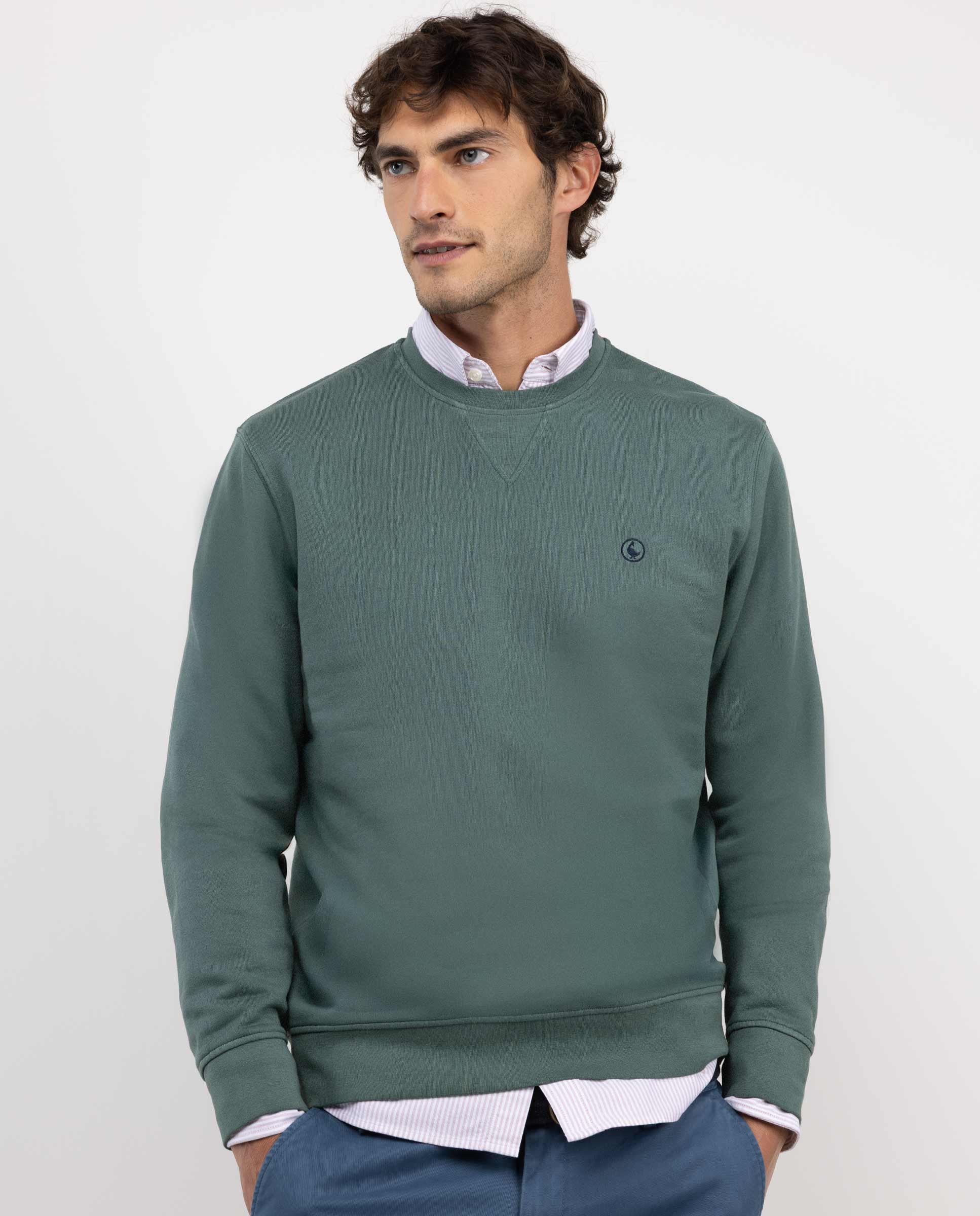 Green Sweatshirt W Crew Neck
