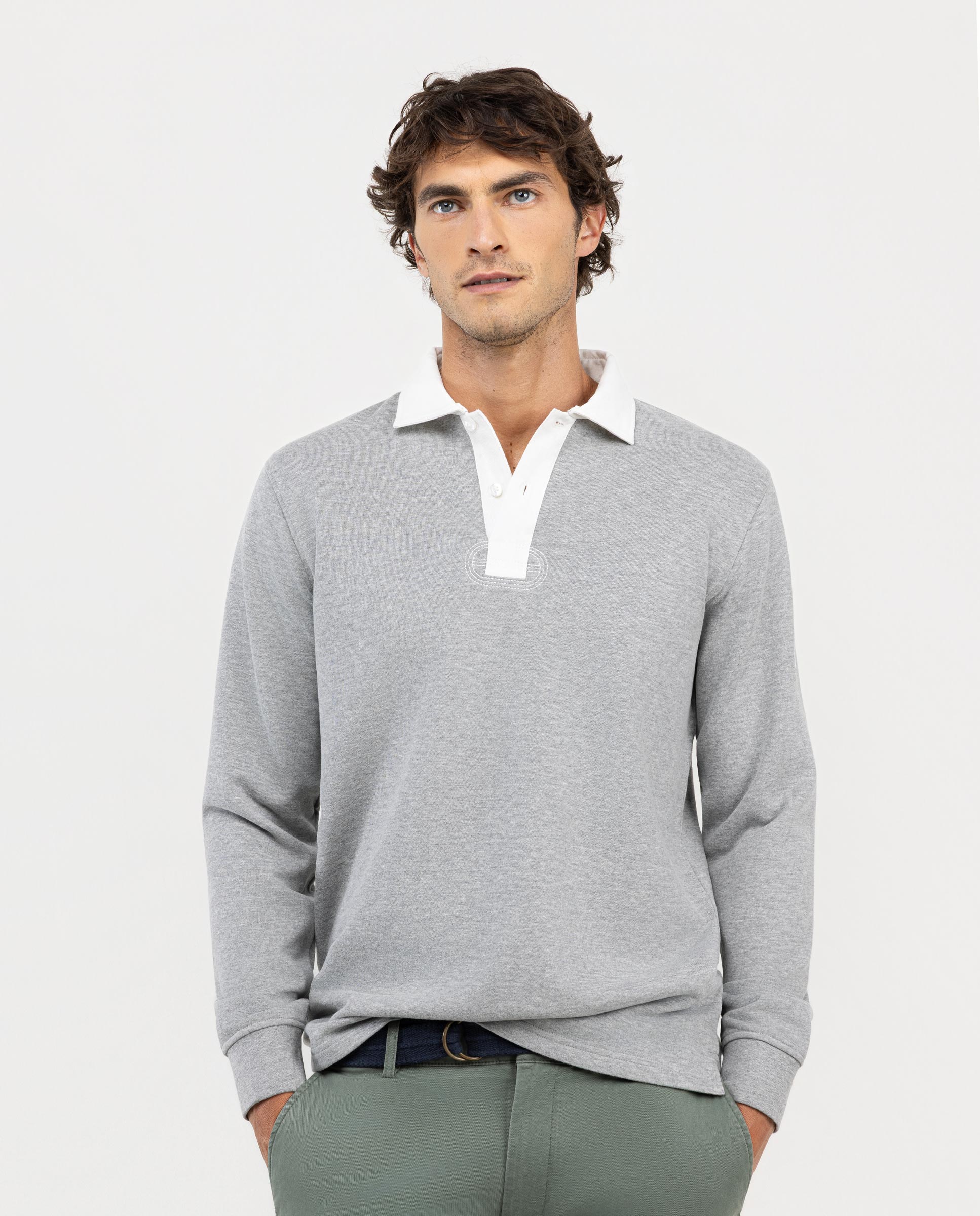 Grey Rugby Polo