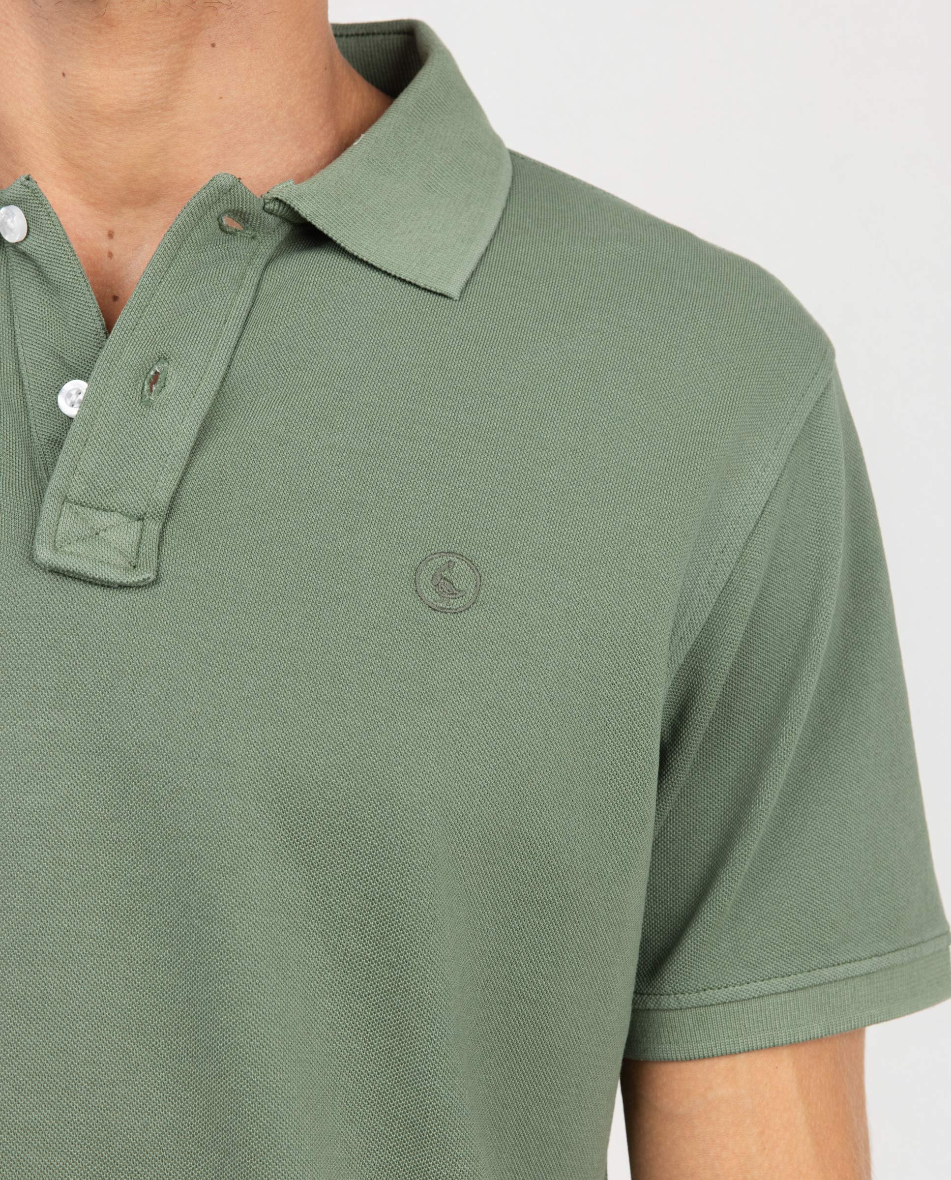 Outlet Green Polo W Embroidered Logo