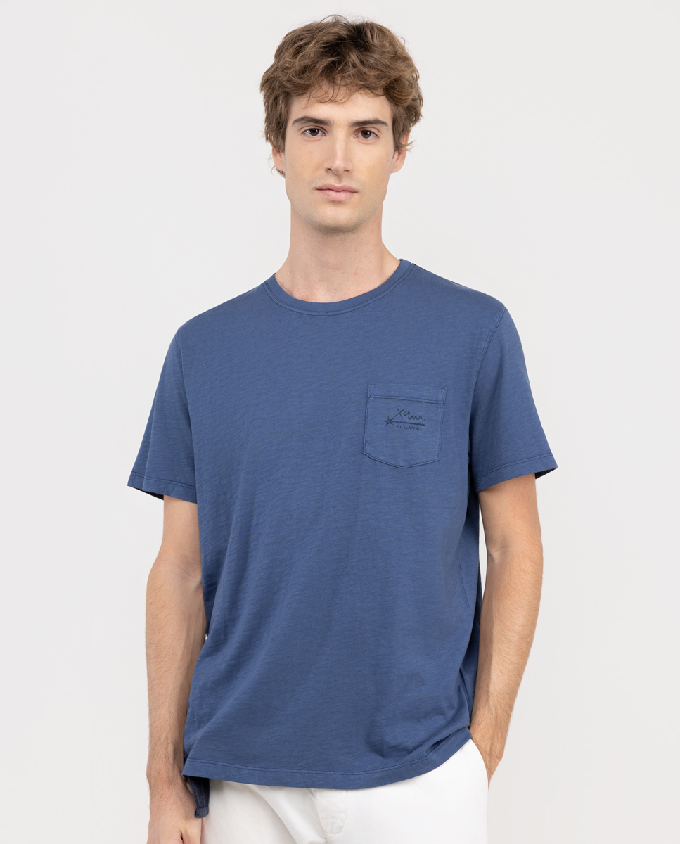 Camiseta Xana Slub Garment Dyed Marino