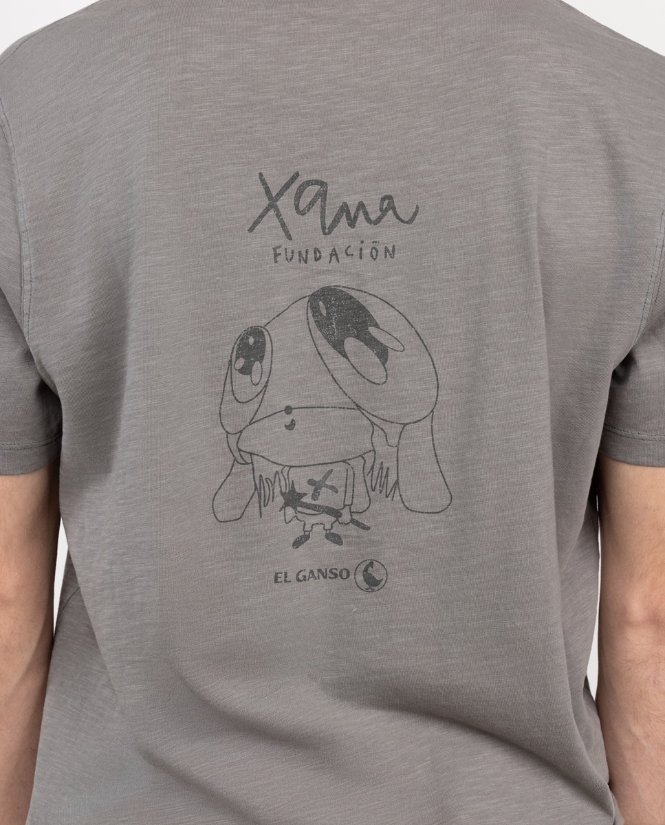 Xana Slub Garment Dyed T-shirt Grey
