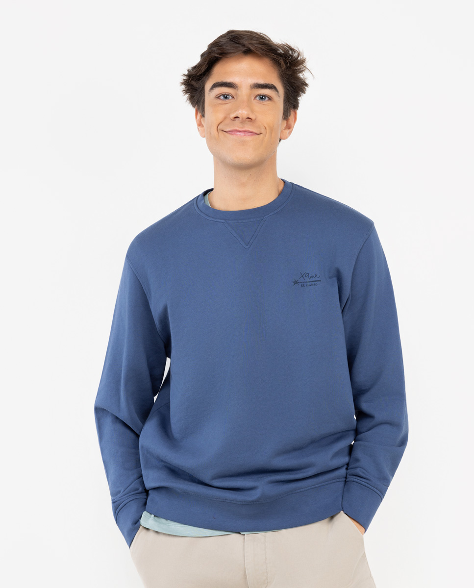 Xana Garment Dyed Sweatshirt Navy