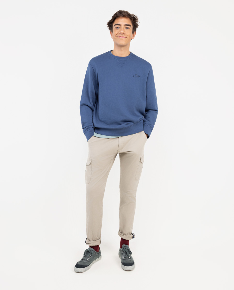 Xana Garment Dyed Sweatshirt Navy
