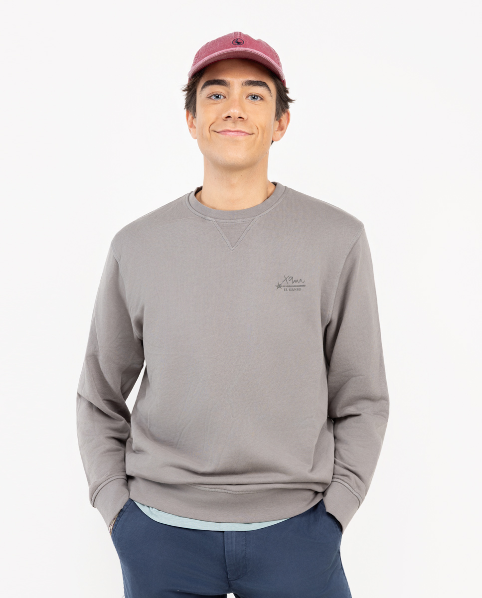 Sudadera Xana Garment Dyed Gris