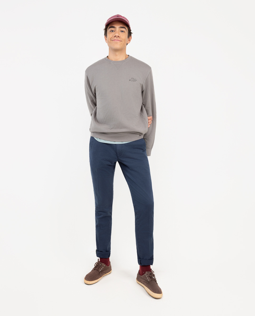 Xana Garment Dyed Sweatshirt Grey