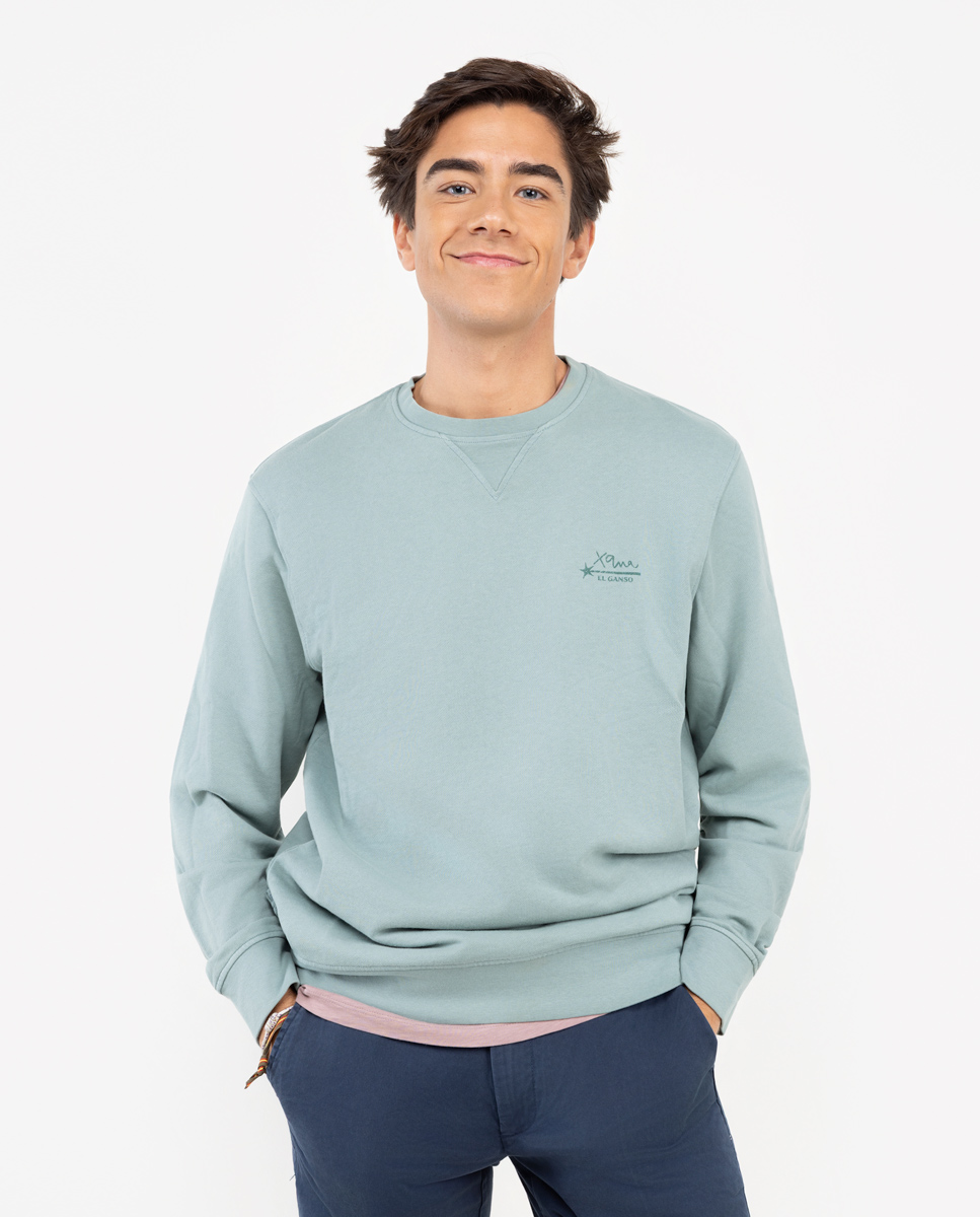Sudadera Xana Garment Dyed Verde