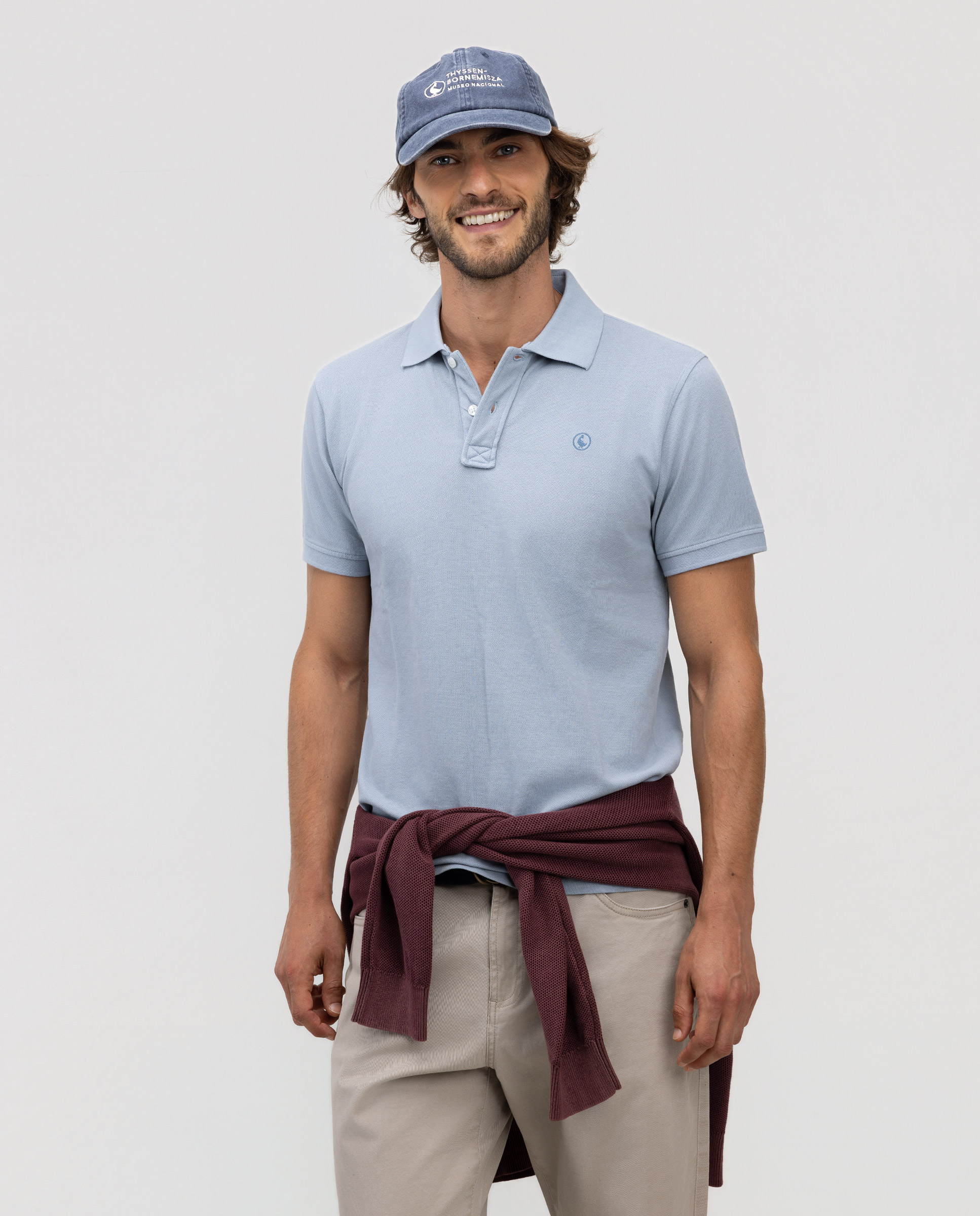 Light Blue Piqué Polo Shirt