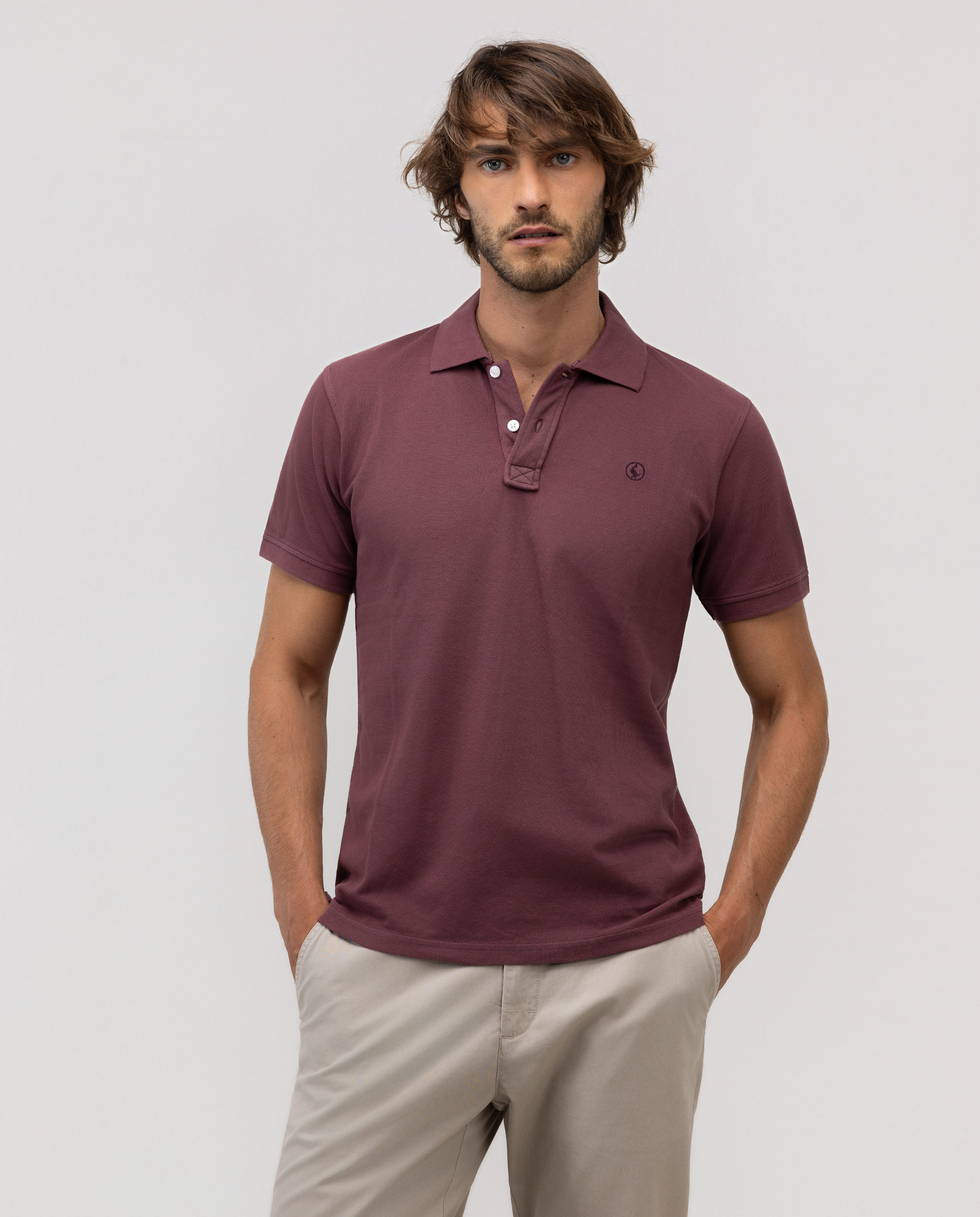 Garnet Piqué Polo Shirt