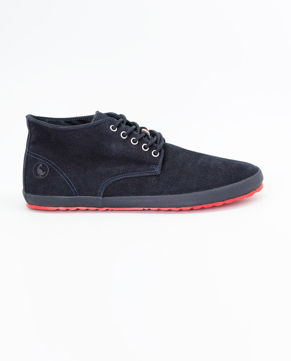 Botín Derby Suede Gum Sole Marino