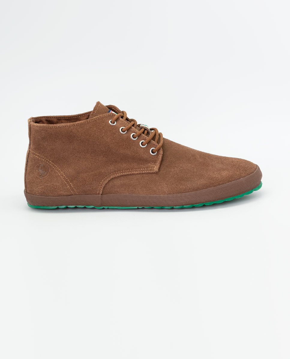 Botín Derby Suede Gum Sole Camel