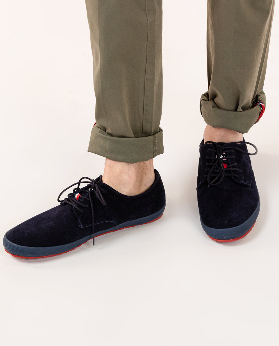 Navy Suede Derby