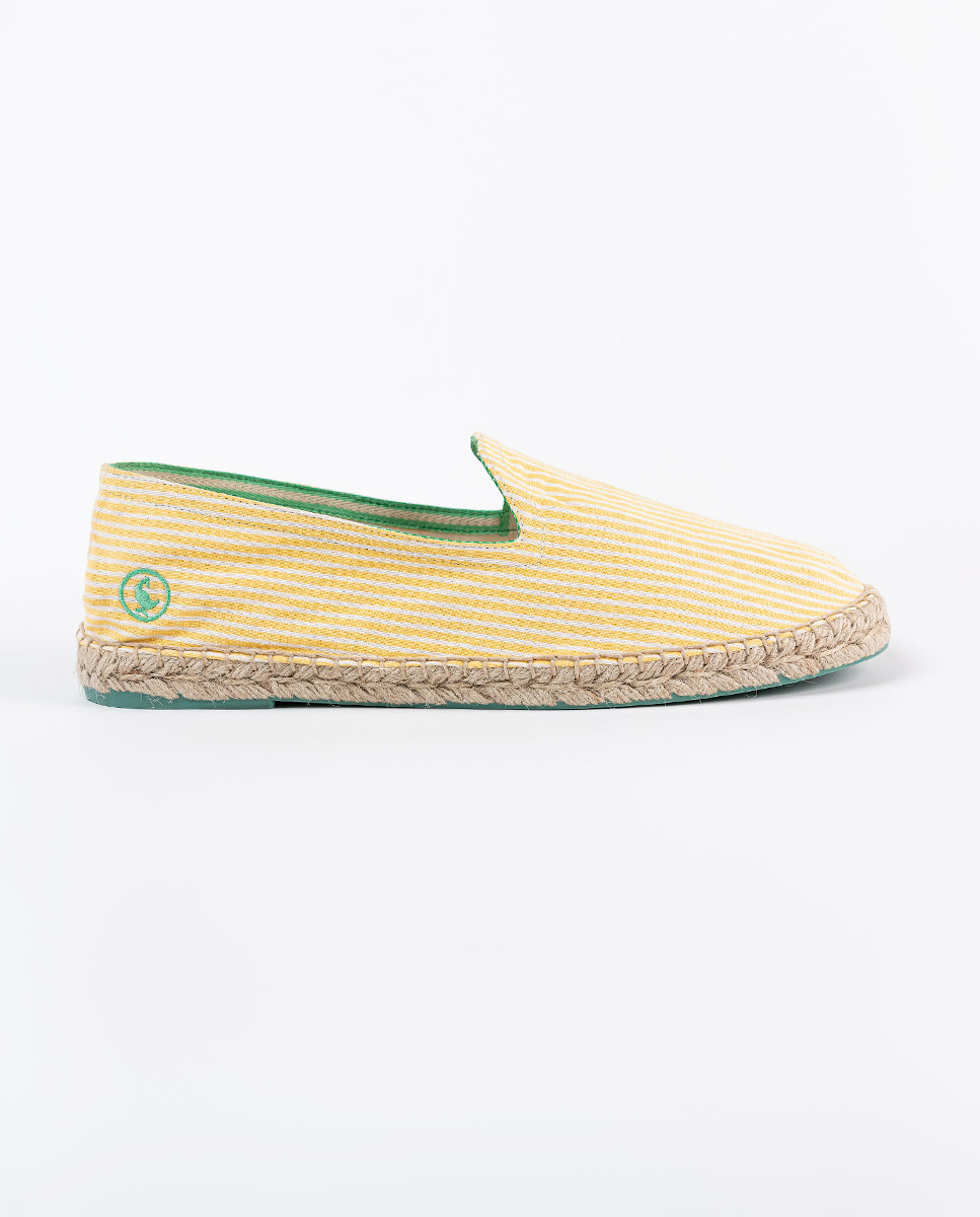 Yellow Striped Espadrilles