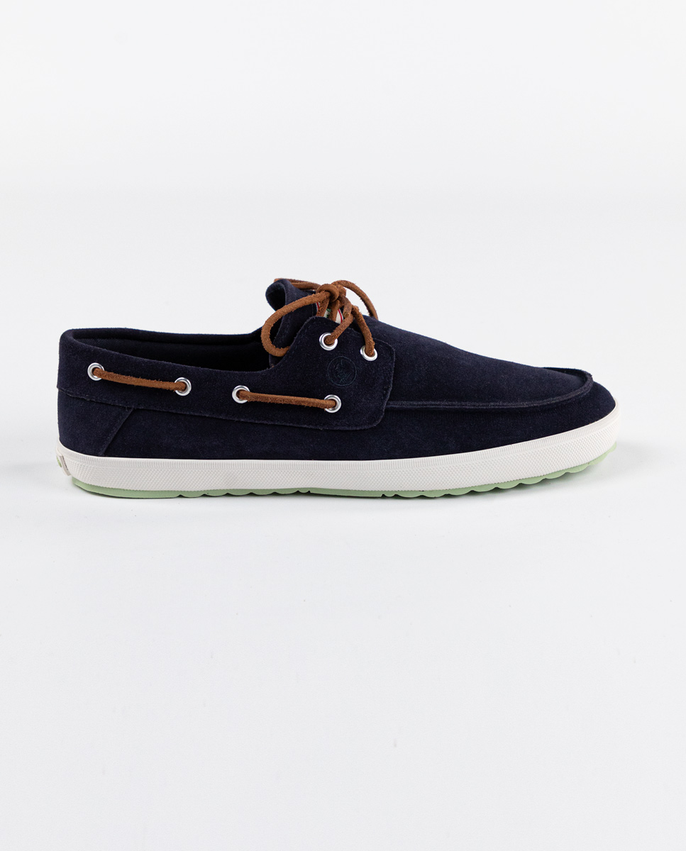 Navy Suede Boat Sneakers