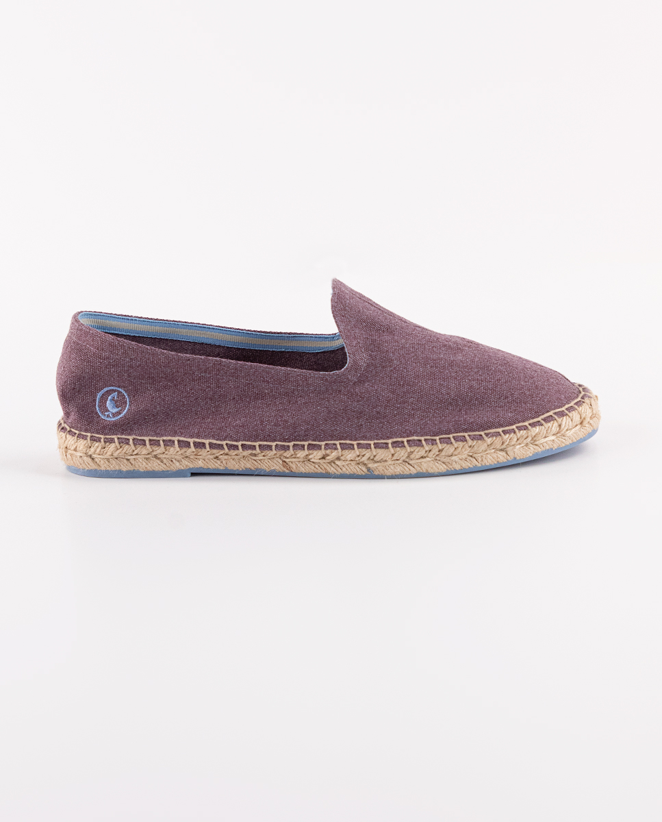 Solid-Coloured Aubergine Espadrilles