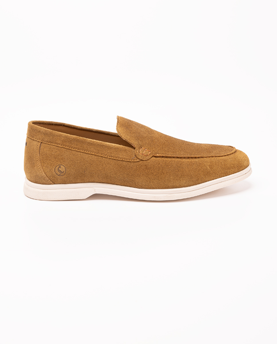 Camel Suede Italian Loafers