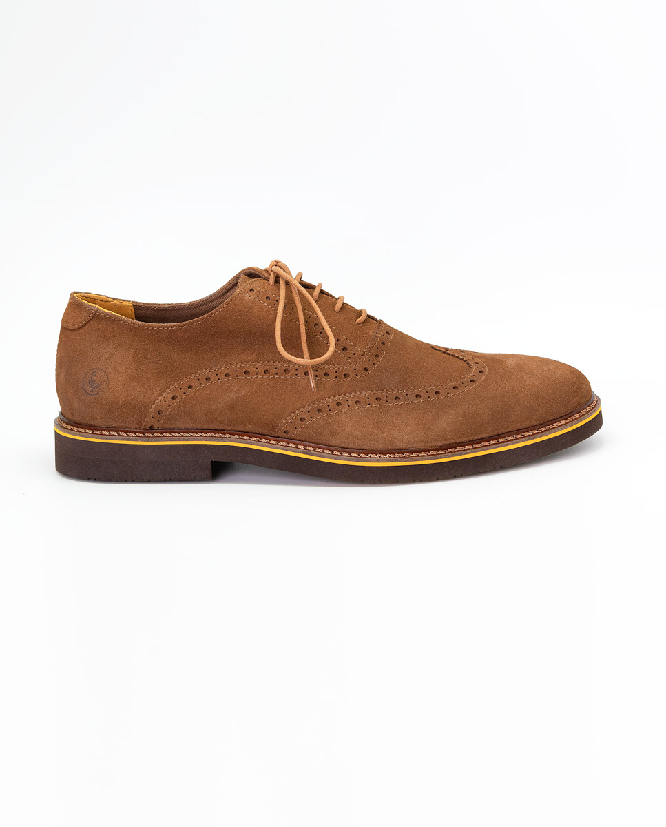 Zapato Oxford Ante Camel