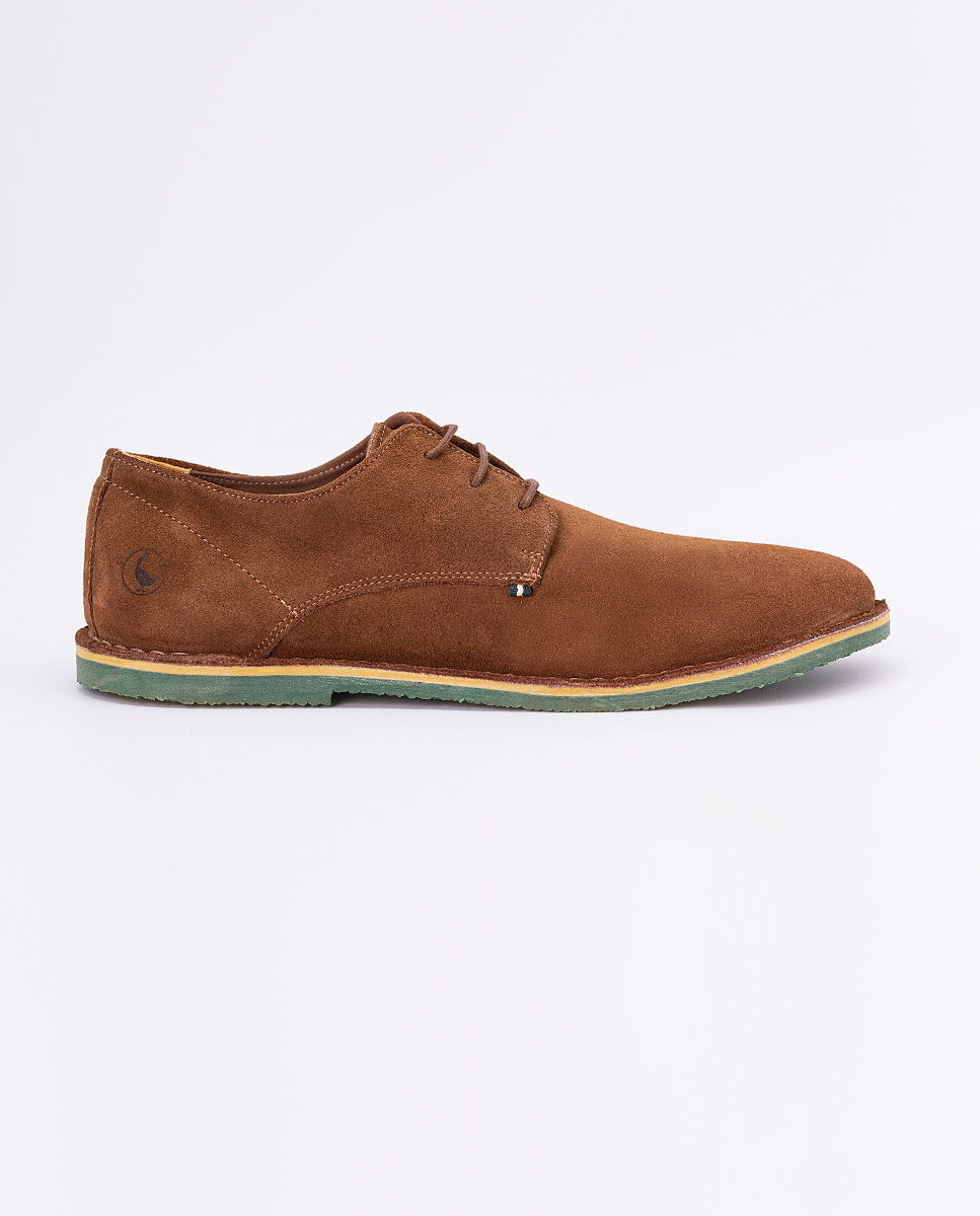 Camel Suede Lace-Up Shoe