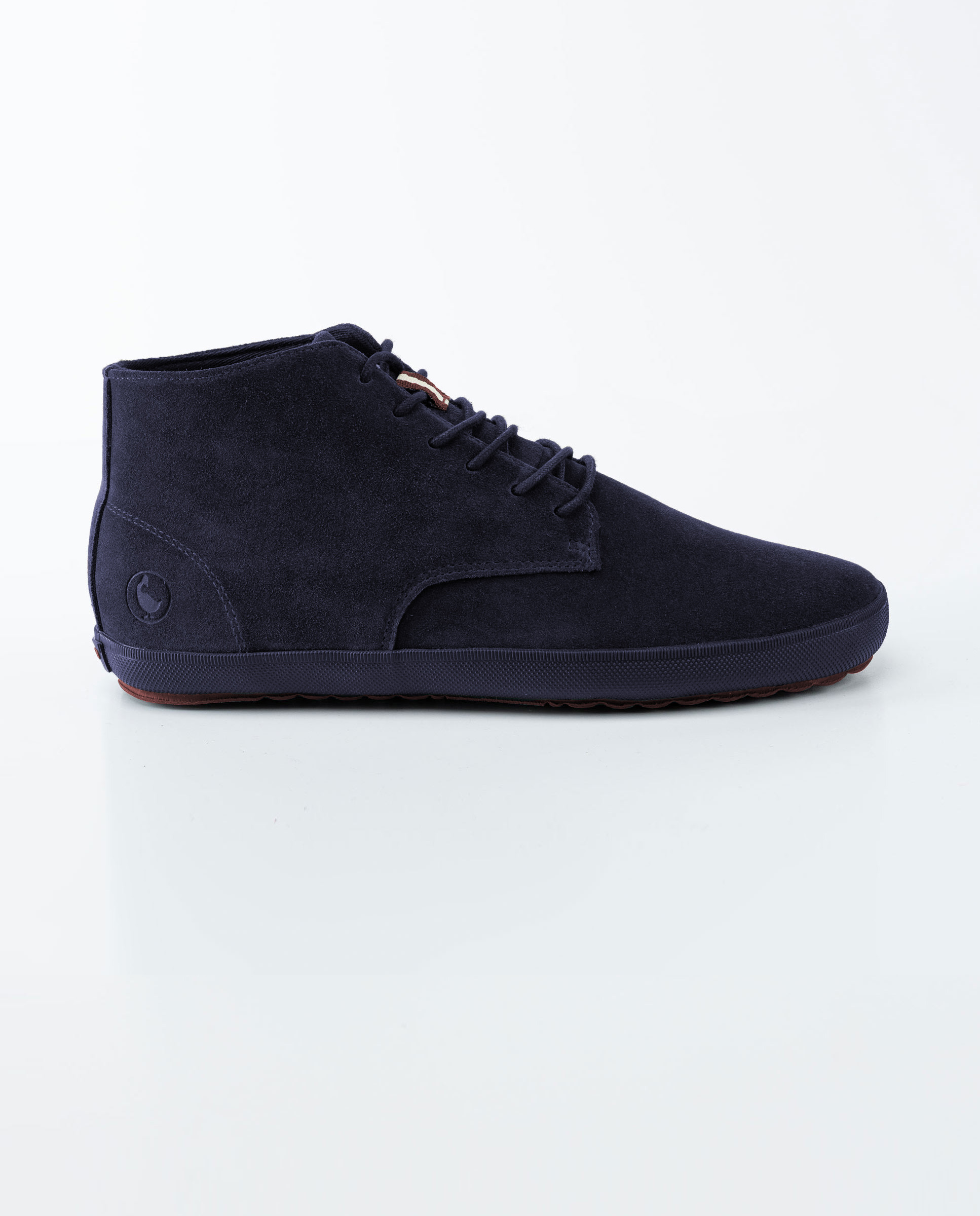 Navy Suede Derby Boots