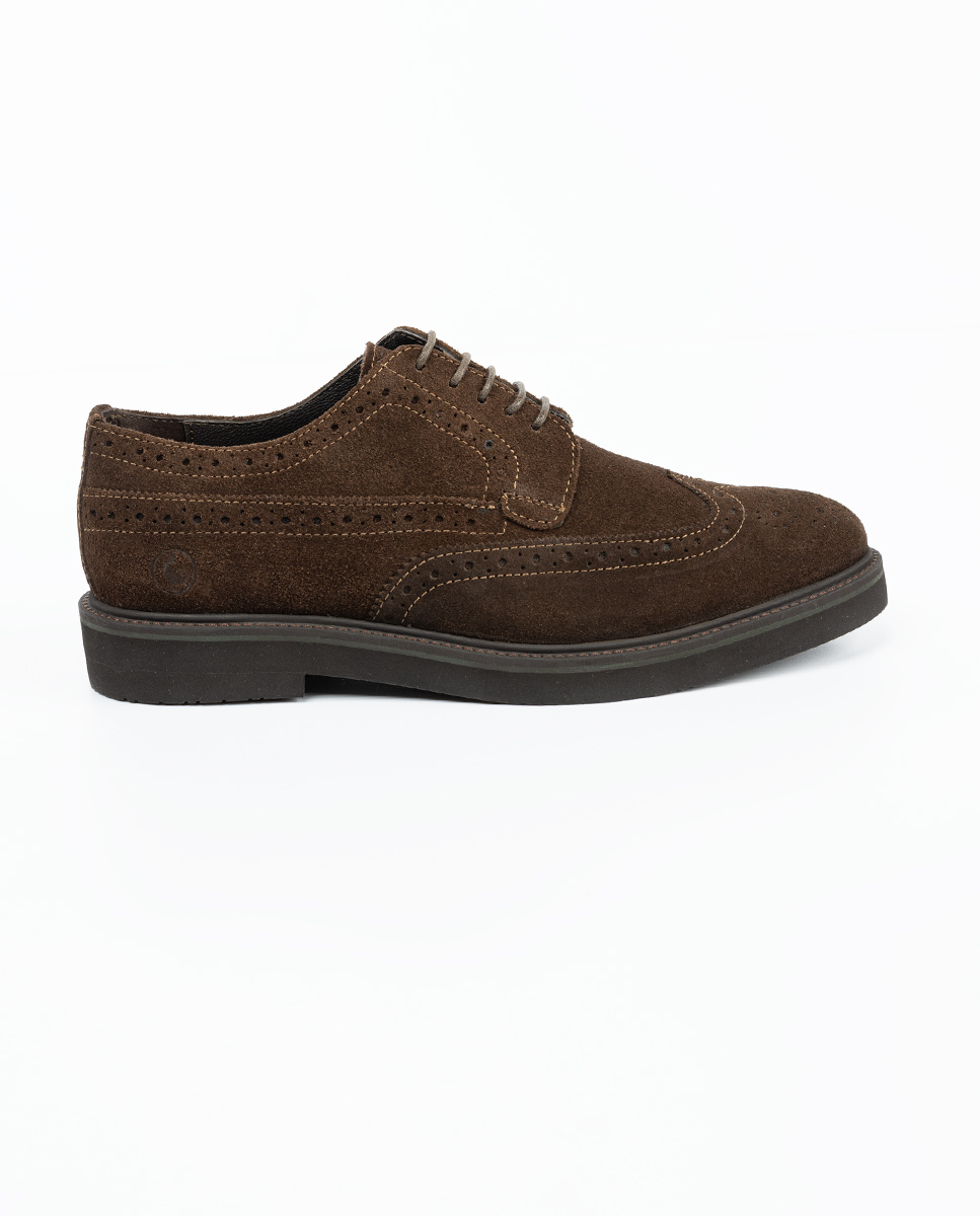 Brown Suede Oxford Shoes