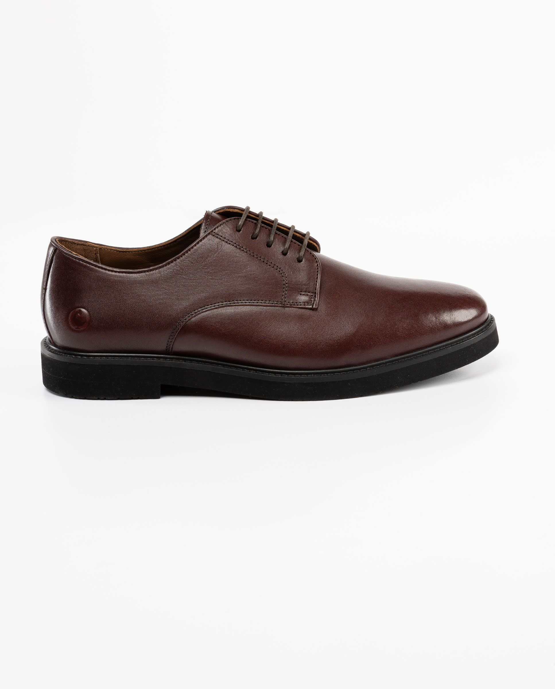 Maroon Lace-Up Leather Shoes