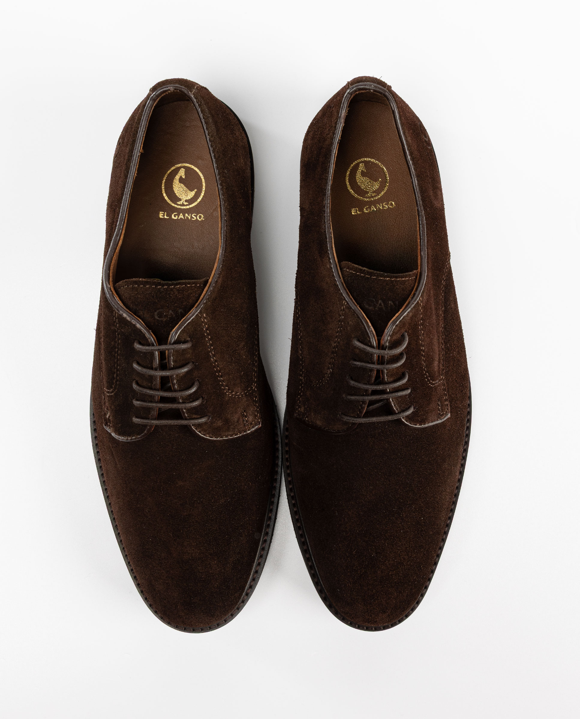 Zapato Ante Cordones Marrón