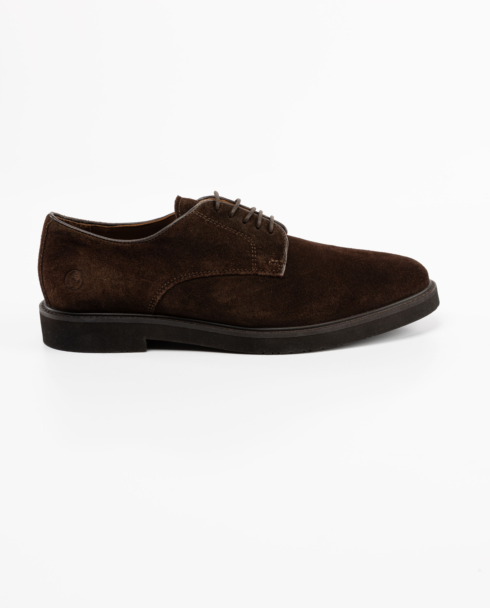 Brown Lace-Up Suede Shoes