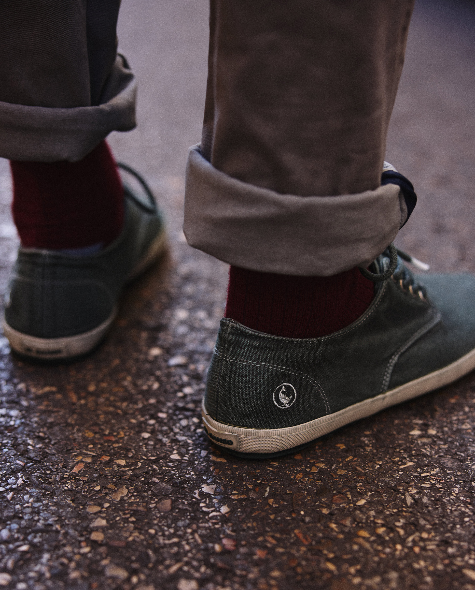 Zapatilla Derby Garment Dyed Canvas Verde