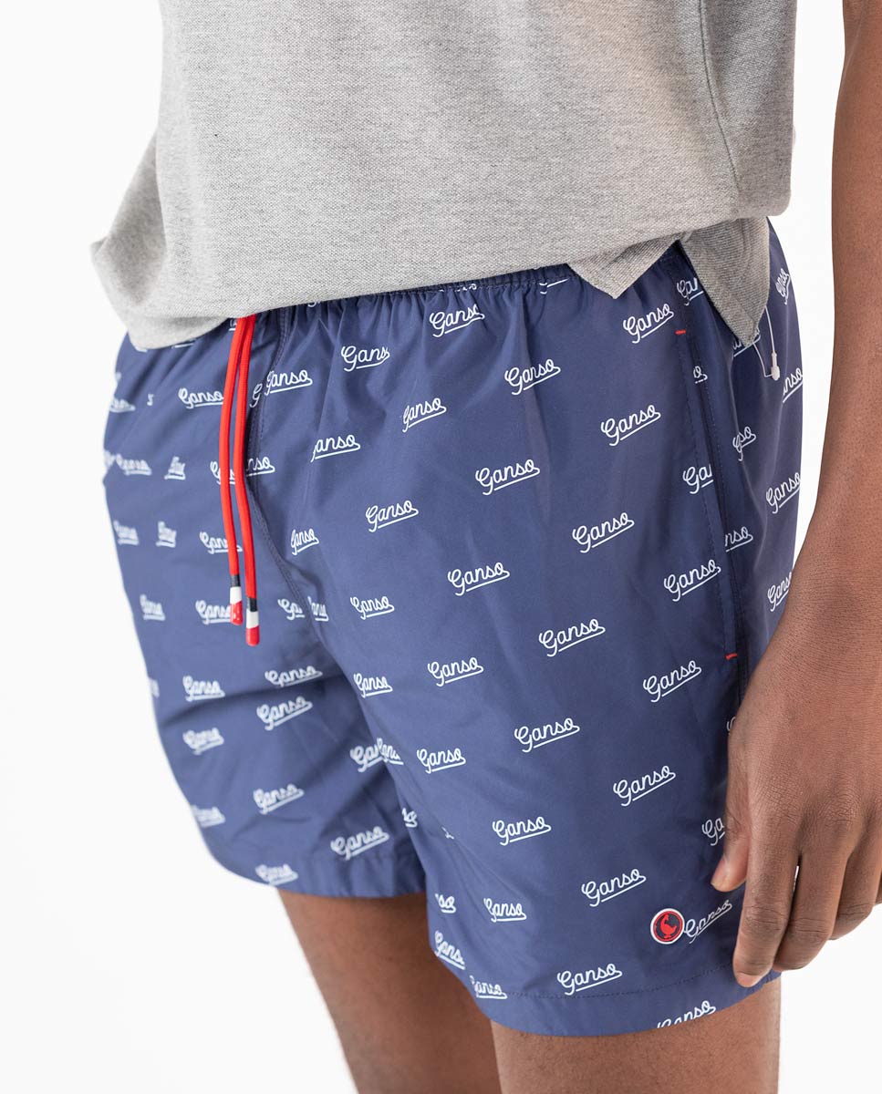 Bañador Marino estampado Gansos