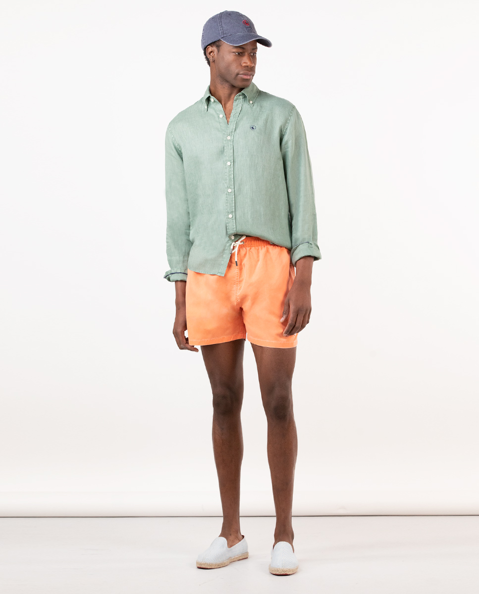 Bañador Liso Naranja