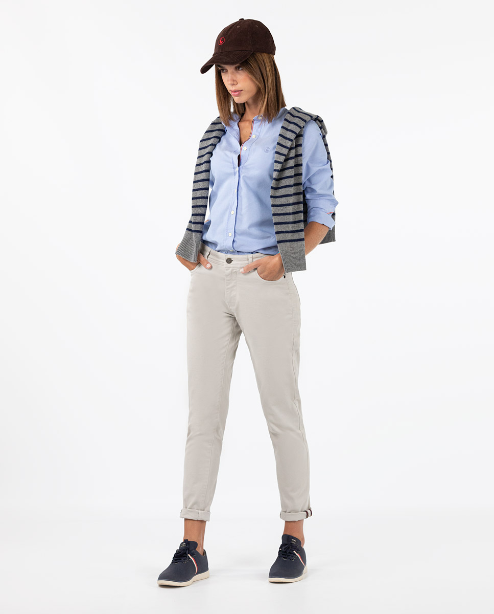 Pantalón 5 Bolsillos Crudo